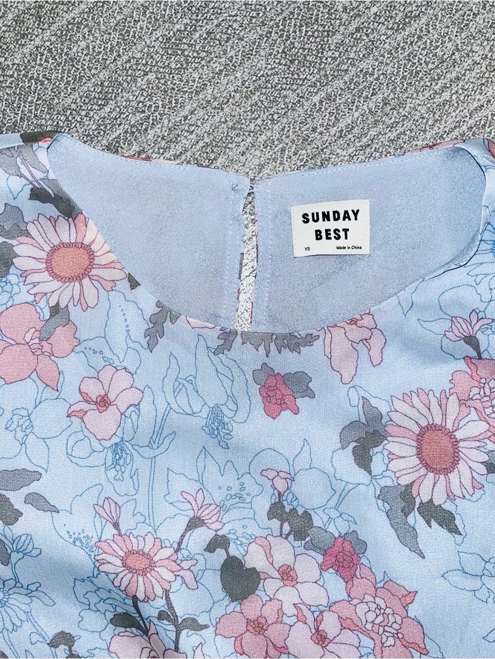 🔥ARITZIA Sunday Best Lillian Pastel Blue Floral Mini Dress - Picture 2 of 2